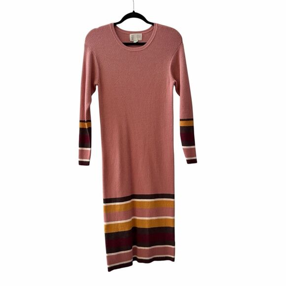 Anthropologie Dresses & Skirts - Anthropologie Saturday Sunday Parvati Sweater Midi Dress Link Stripe Size XS